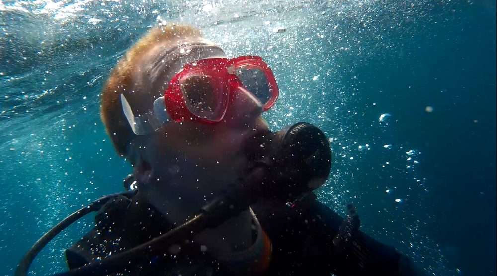 Chris van der Leer scuba diving, 2017