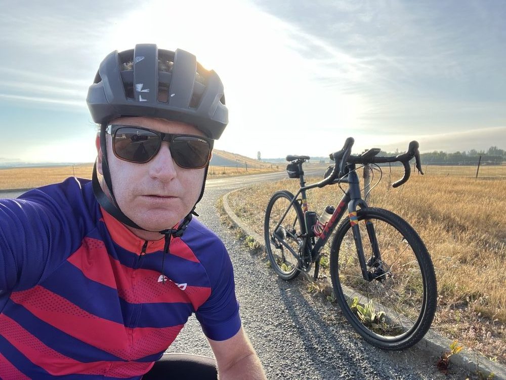 Chris van der Leer on a gravel ride, 2025