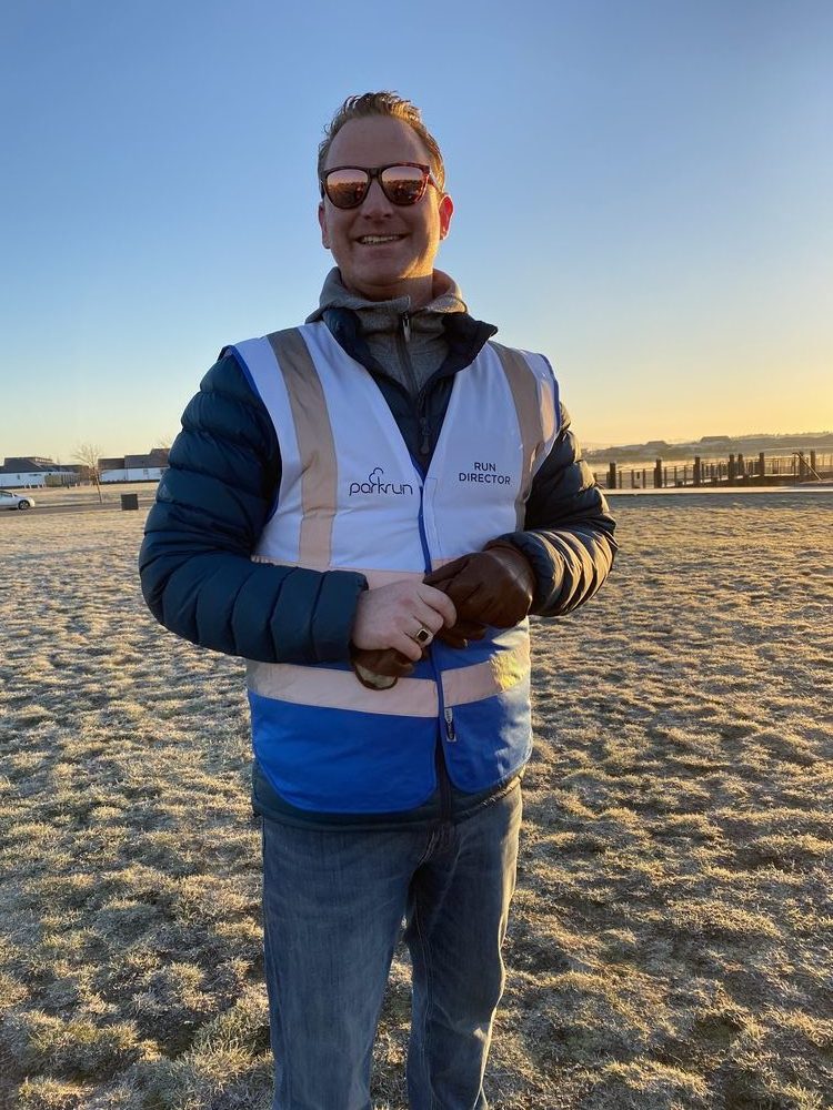 Chris van der Leer as parkrun Run Director, 2021